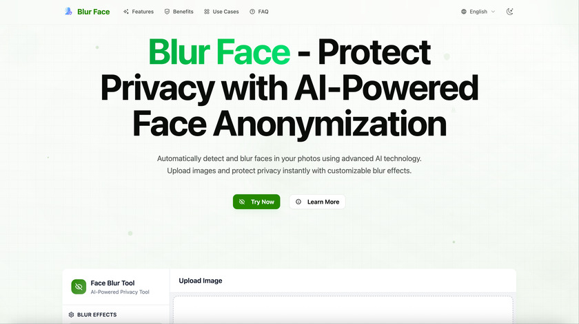 BlurFace.pro Landing Page