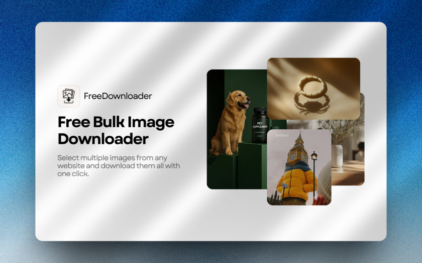 Free Image Bulk Downloader Landing Page