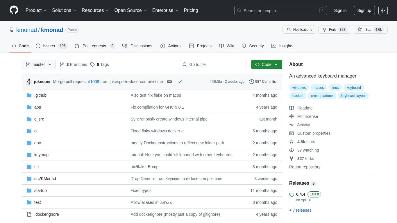 KMonad Landing page