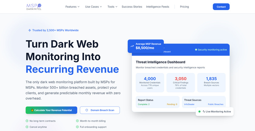 MSPDarkIntel Landing Page