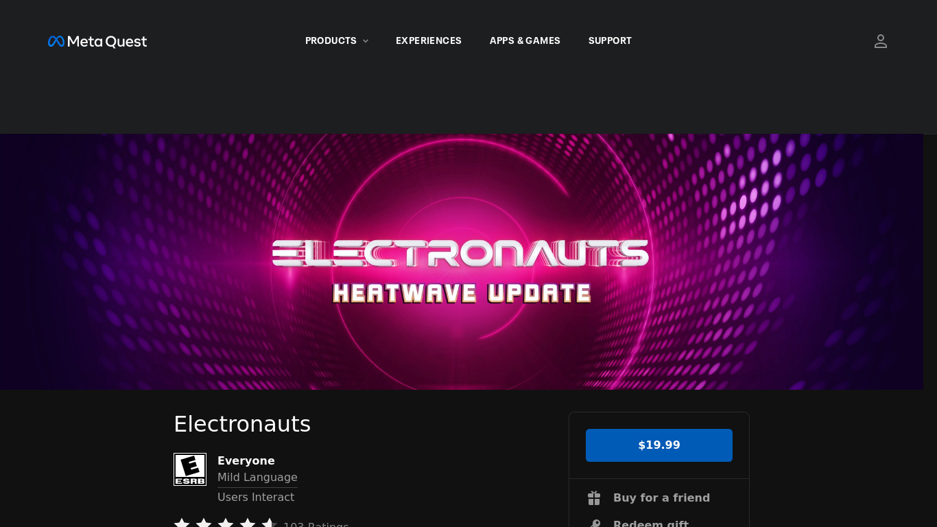 Electronauts Landing page