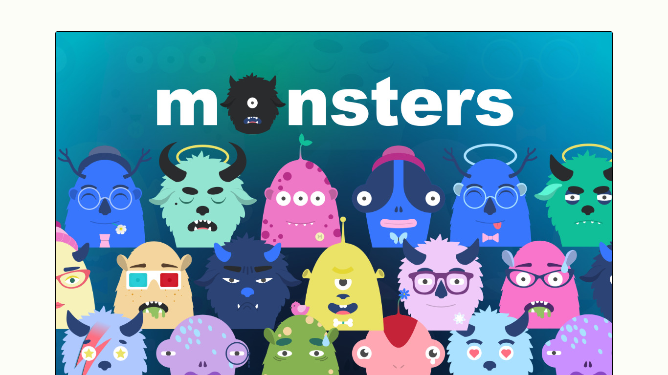 Monsters for Sketch Landing page