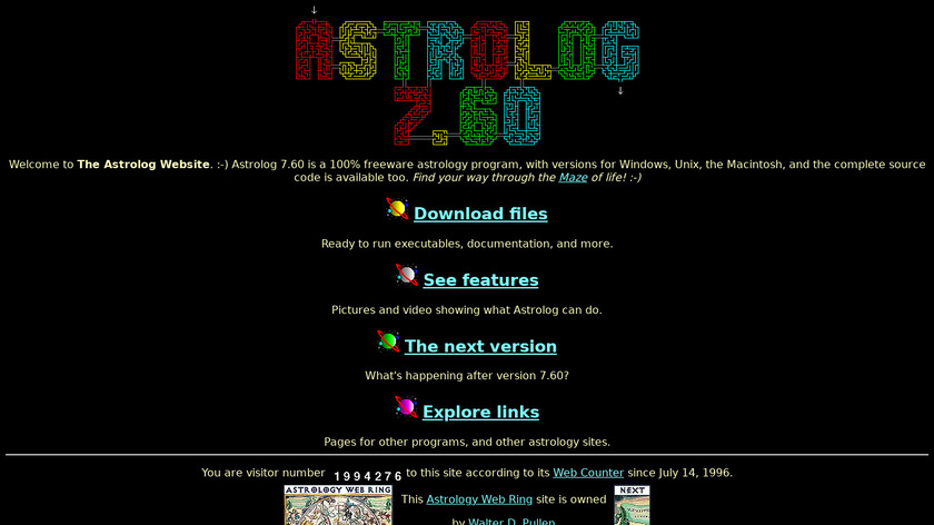Astrolog Landing Page