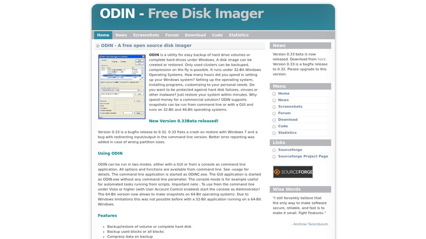 ODIN Landing Page