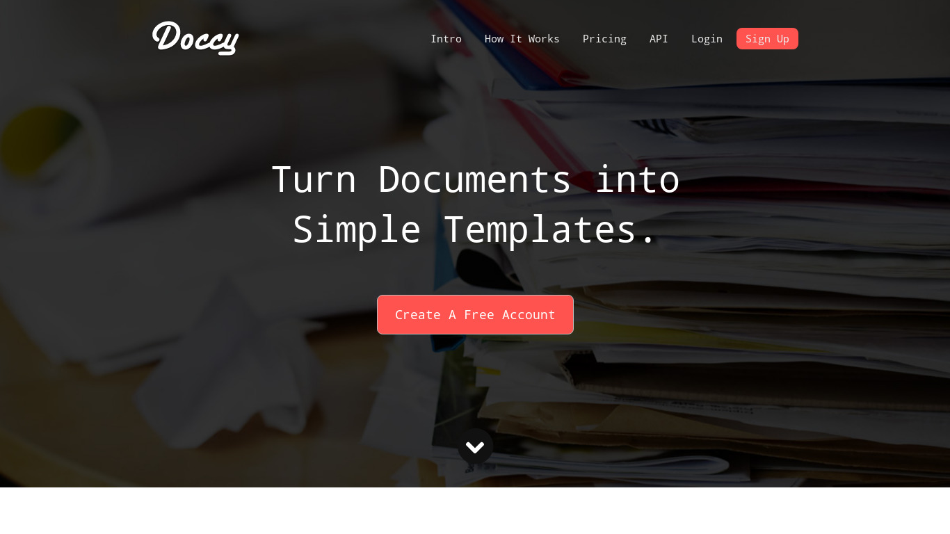 Doccy Landing page