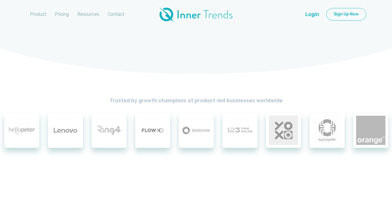 InnerTrends Landing page