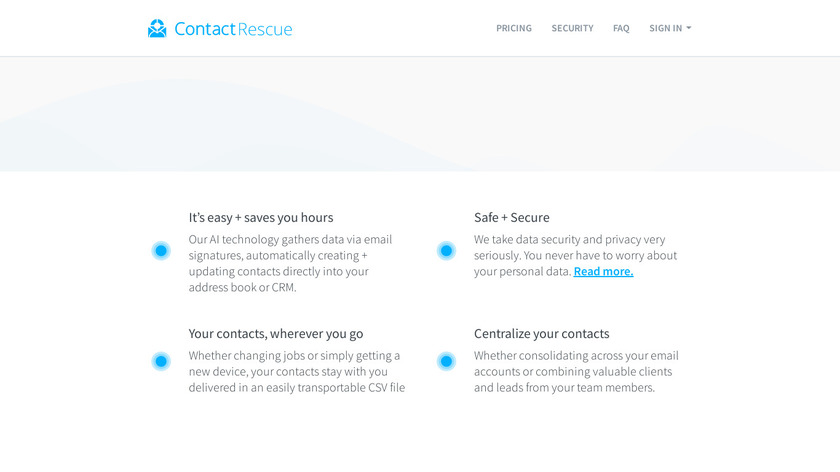 ContactRescue Landing Page