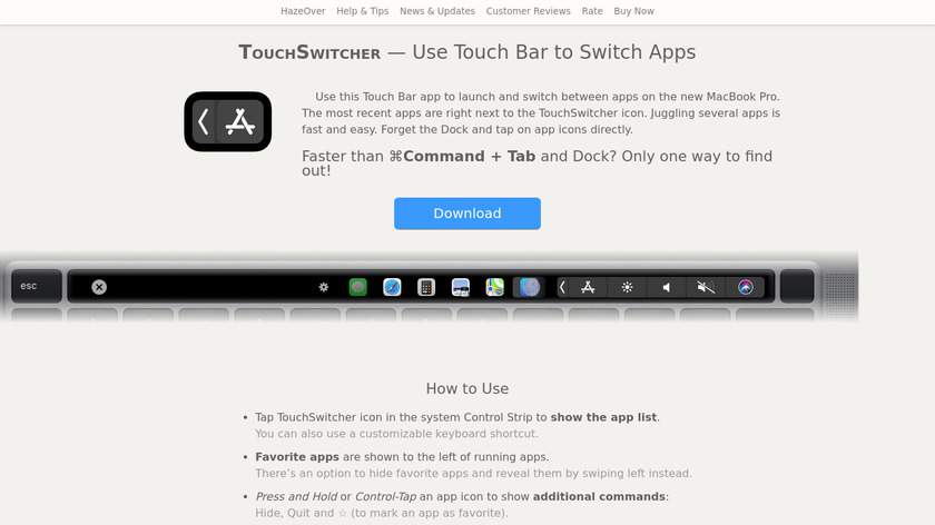 TouchSwitcher Landing Page