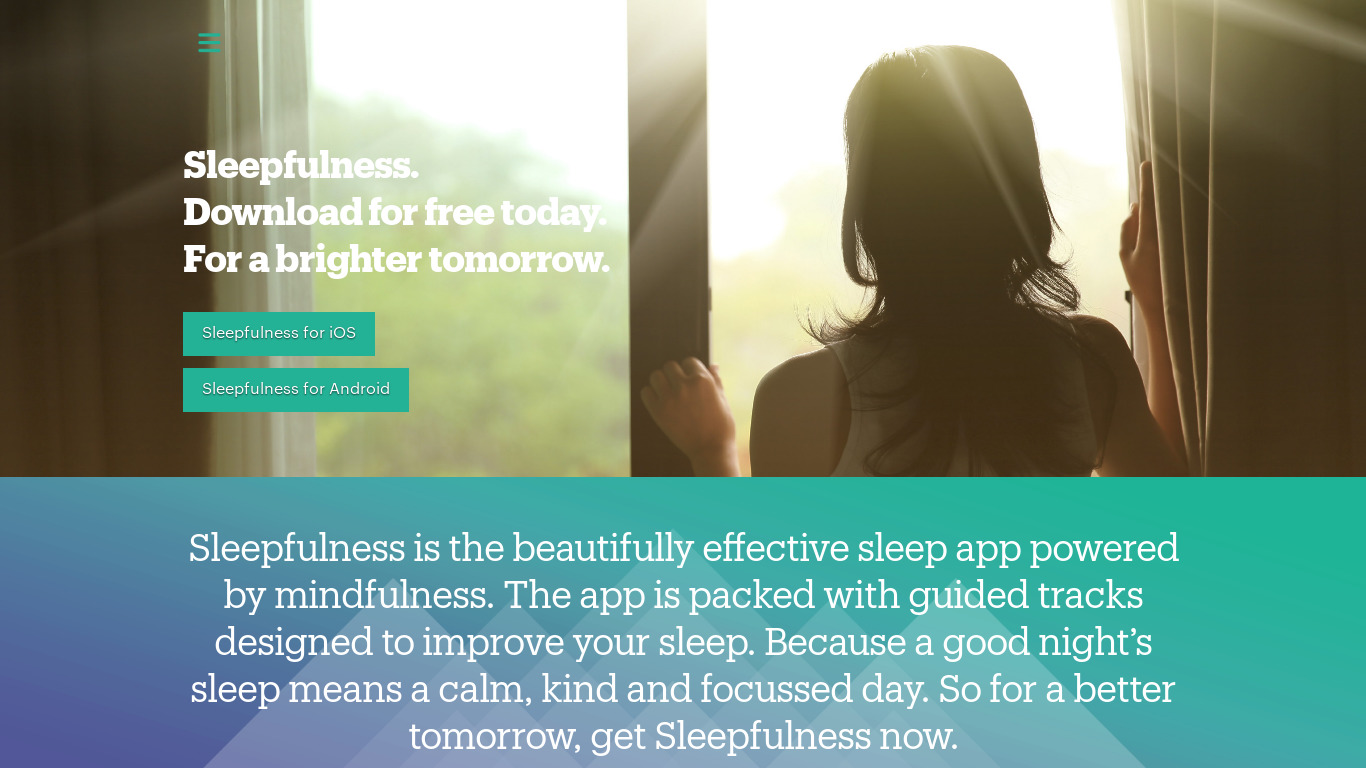 Sleepfulness Landing page