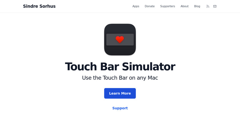 Touch Bar Simulator Landing Page