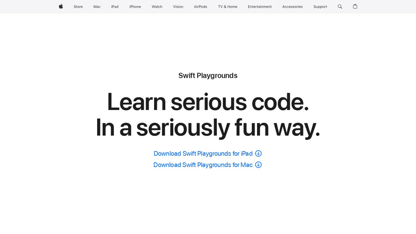 Swift Playgrounds Landing Page