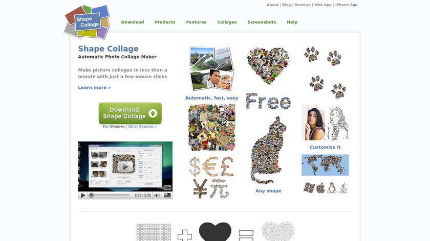 Shape Collage Landing Page