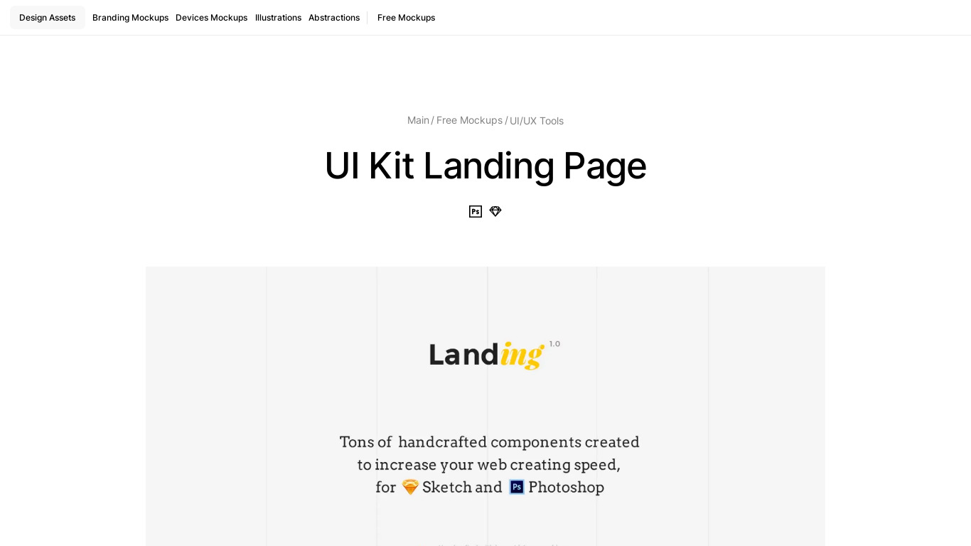 Landing UI Kit Landing page
