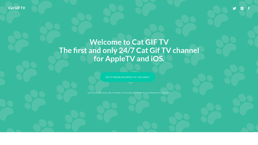 Cat GIF TV Landing Page