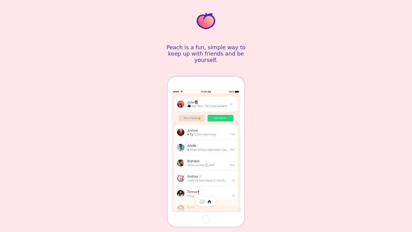 Peach Landing page