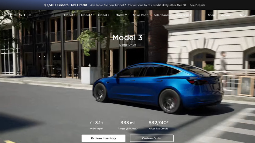 Tesla Model Landing Page