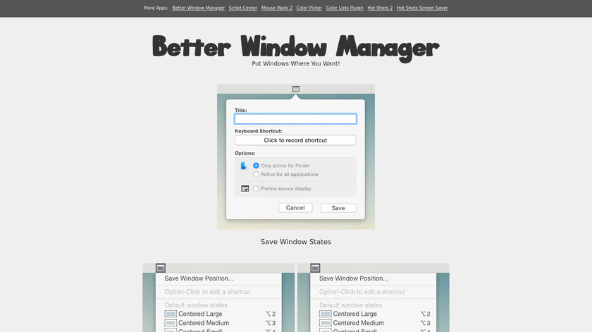 Better Window Manager Landing Page