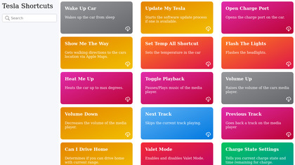 Tesla Shortcuts image