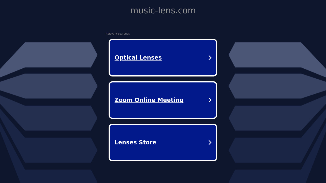 Music Lens Landing page