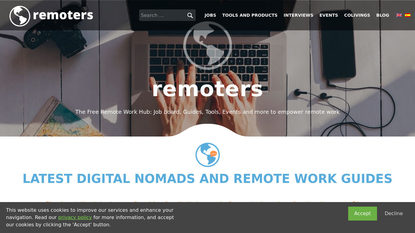 Remoters Landing page