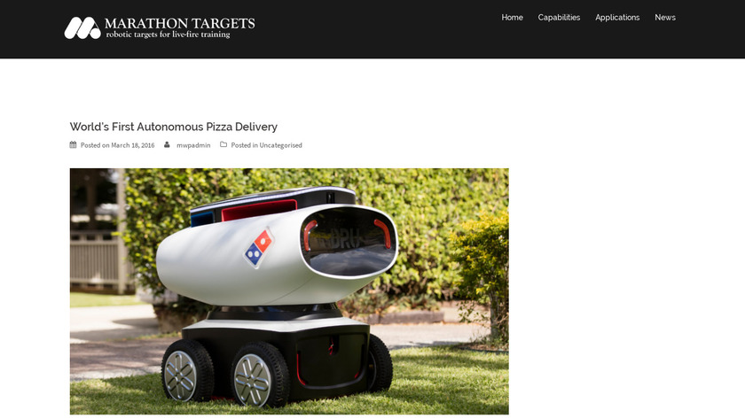 marathon-targets.com Domino’s Robotic Unit Landing Page