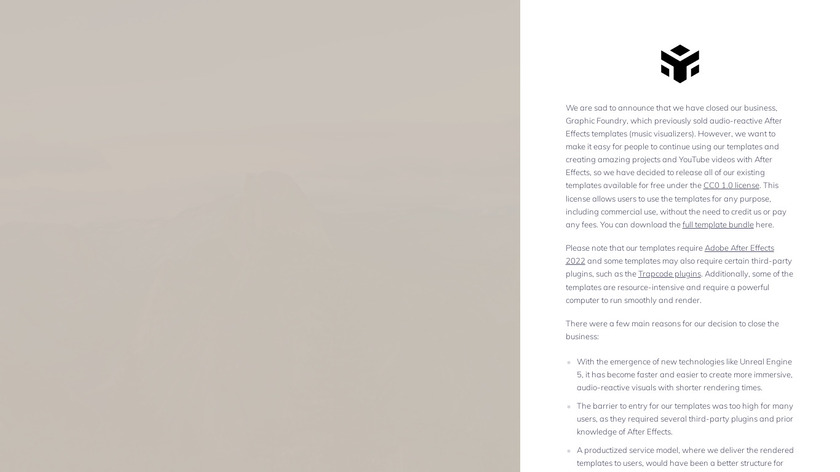 Graphic Foundry Landing Page