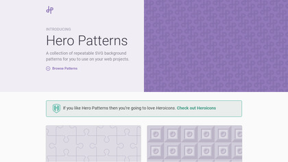 Hero Patterns screenshot