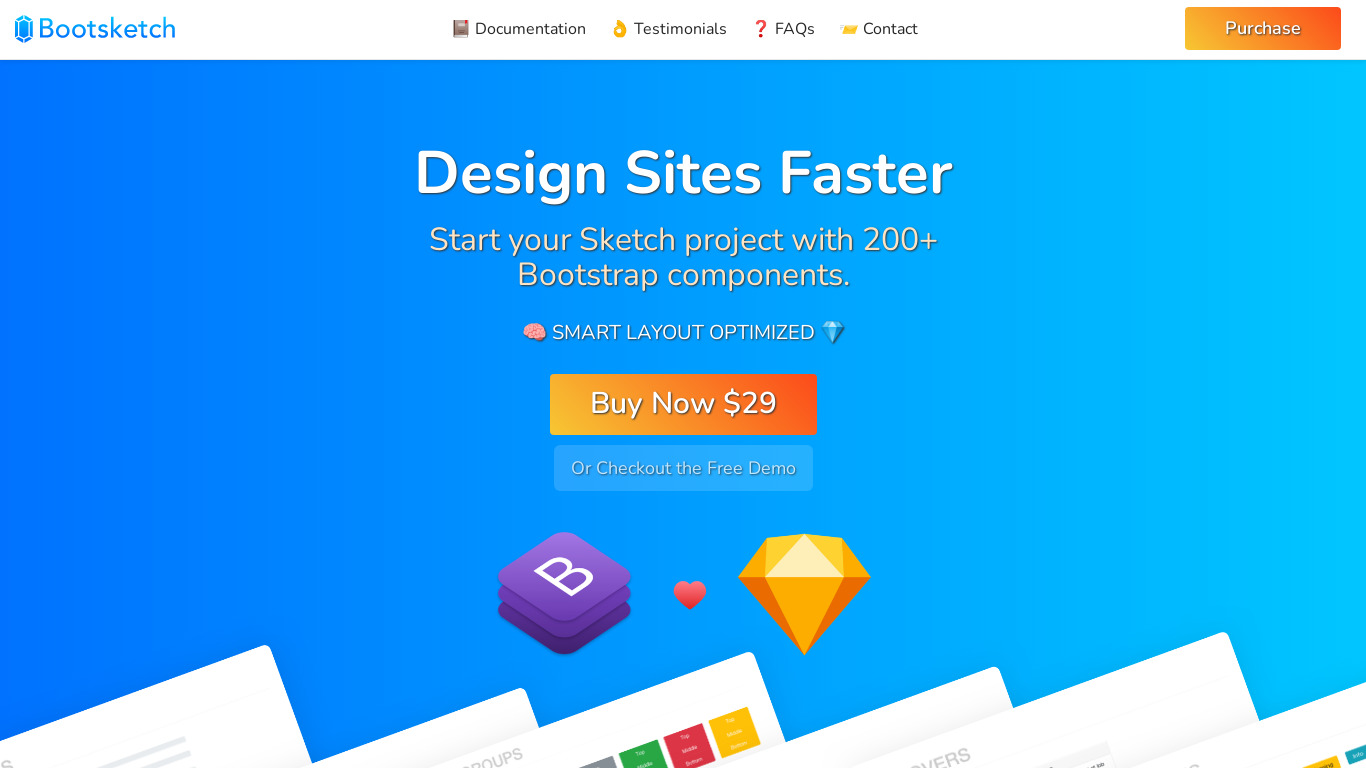 Bootsketch Landing page