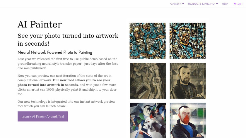 AI Painter Landing Page