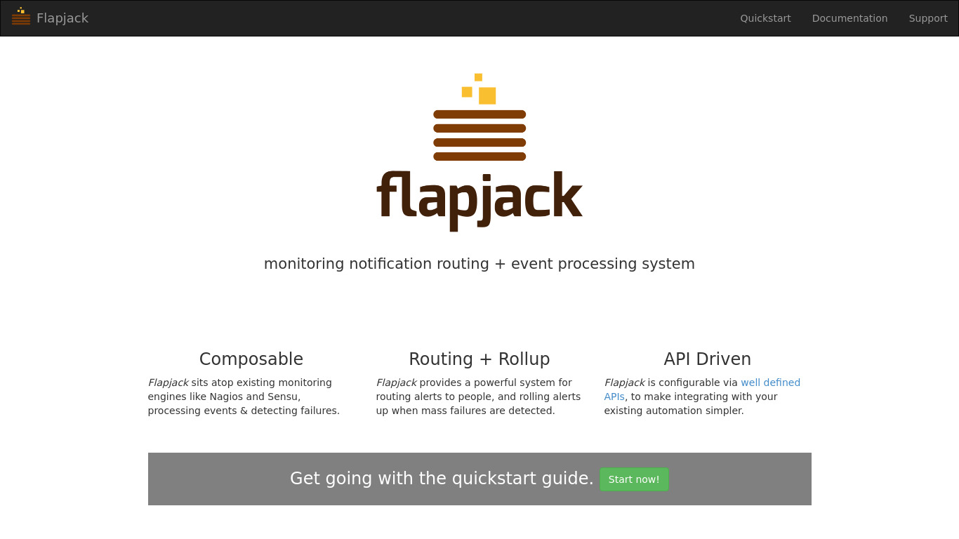 Flapjack Landing page