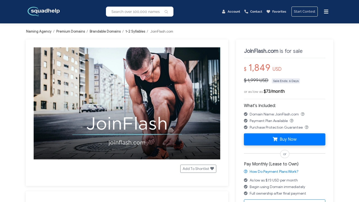 Flash Dating Landing page