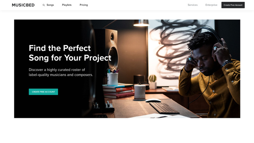 Music Bed Landing Page