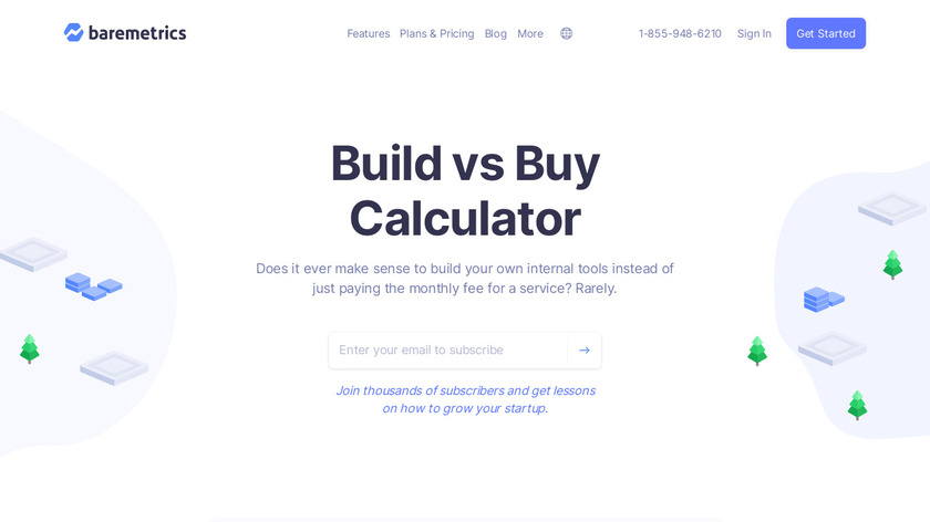 Build vs. Buy Calculator Landing Page