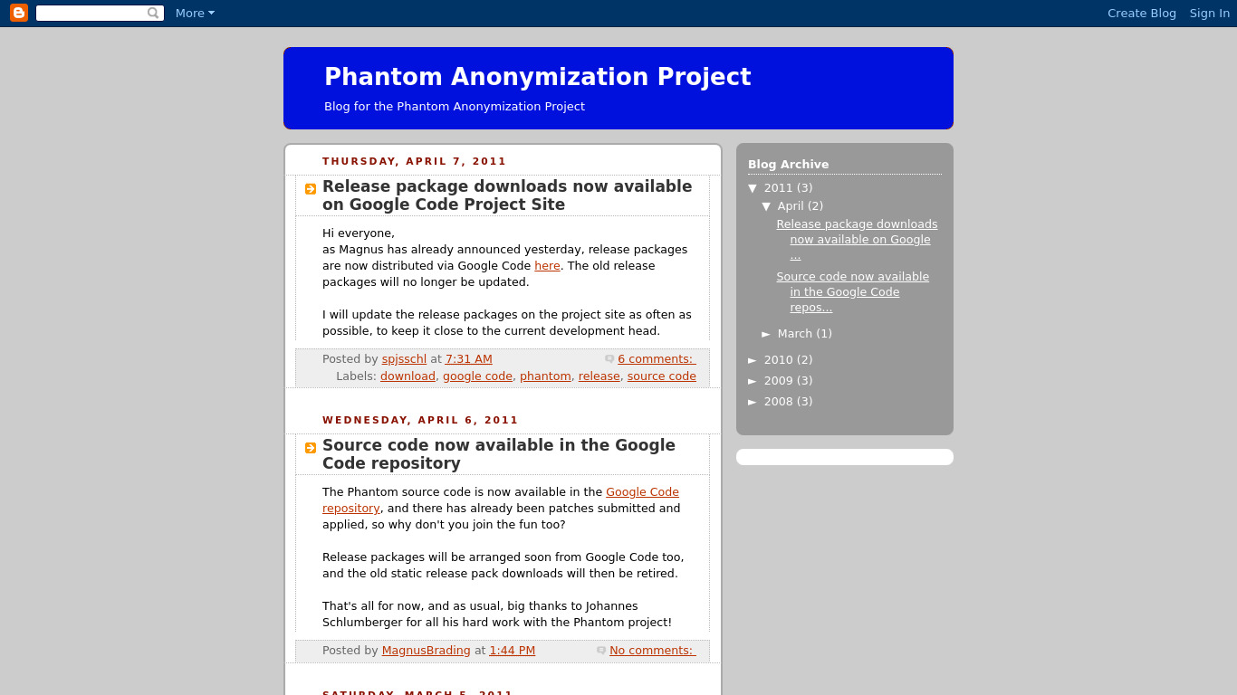 Phantom Landing page