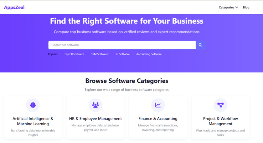 AppsZeal Landing Page