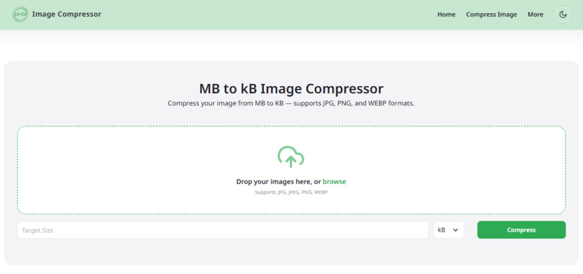 ResizeImageOnline.net Landing Page