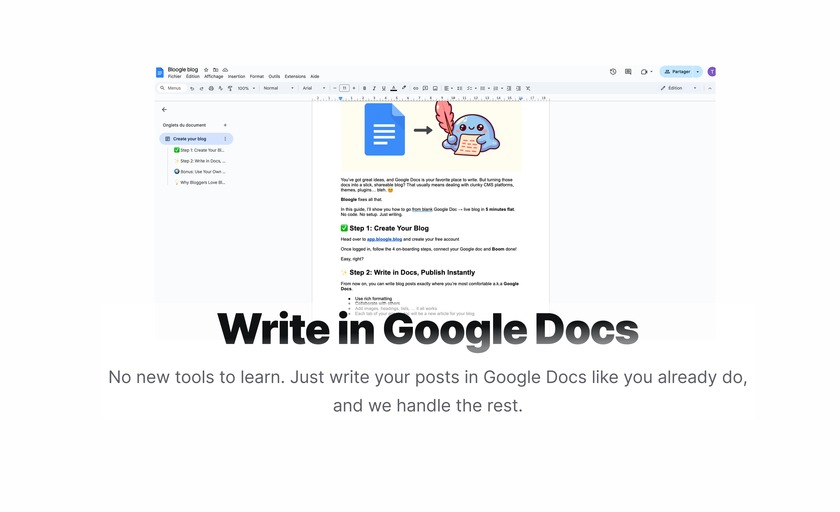 Bloogle.blog Landing Page