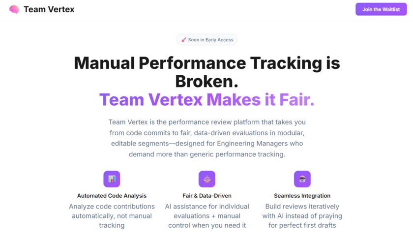Team Vertex Landing Page
