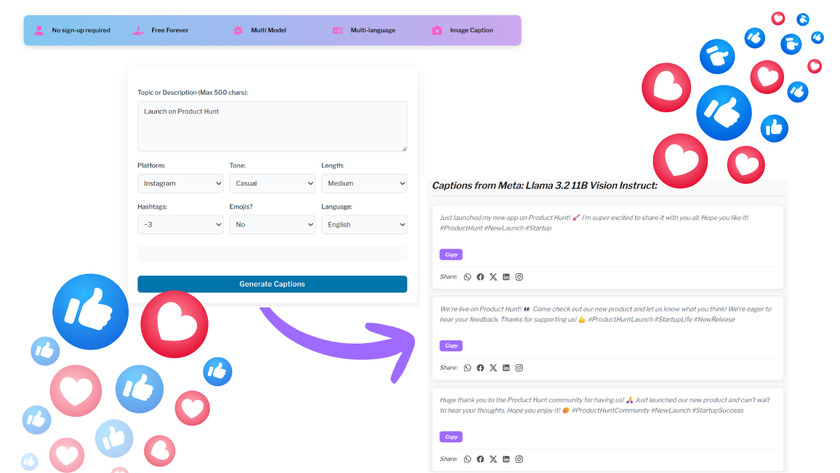 Captionation Landing Page