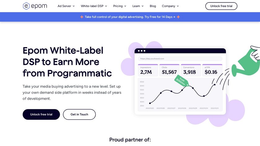 Epom DSP Landing Page