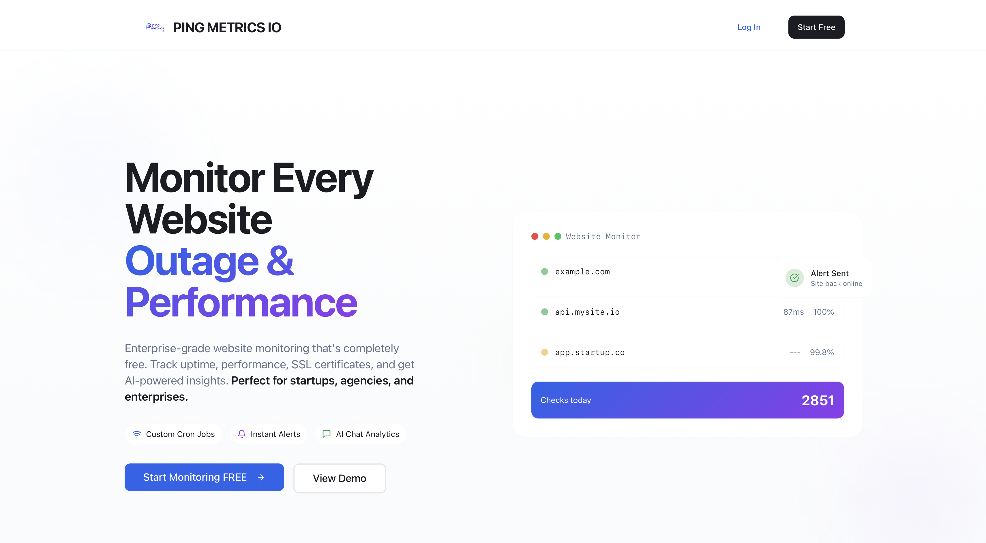 PingMetrics.io 