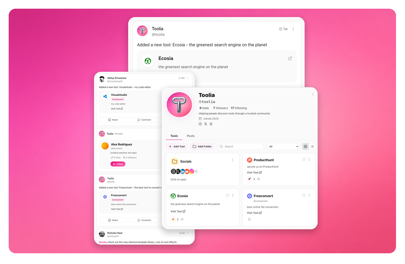 Toolia Features