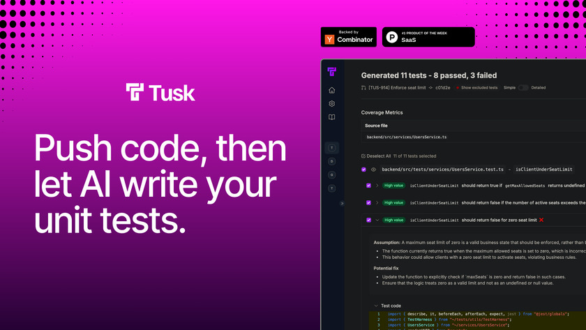 Tusk AI Landing Page