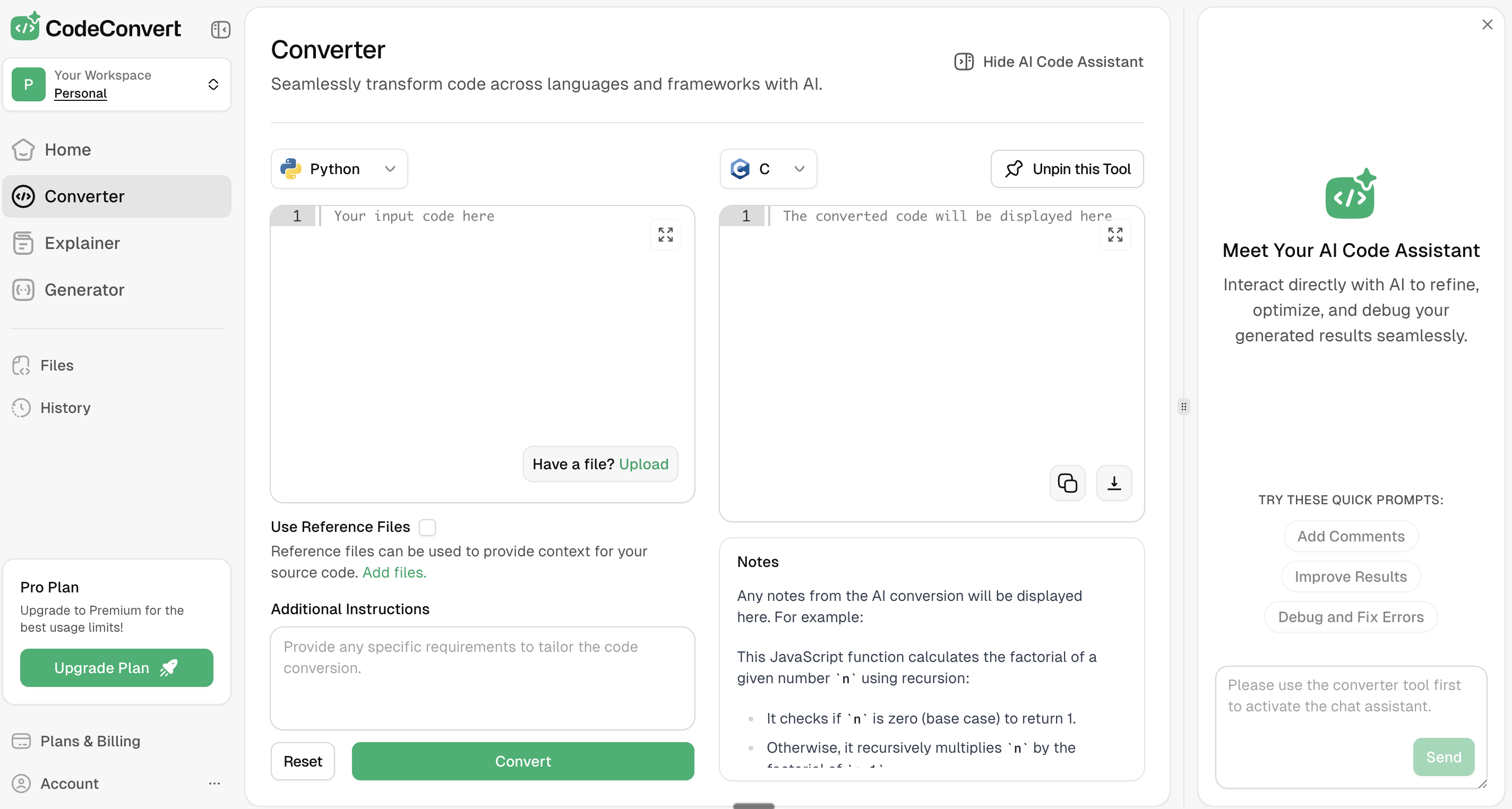 CodeConvert Code Converter
