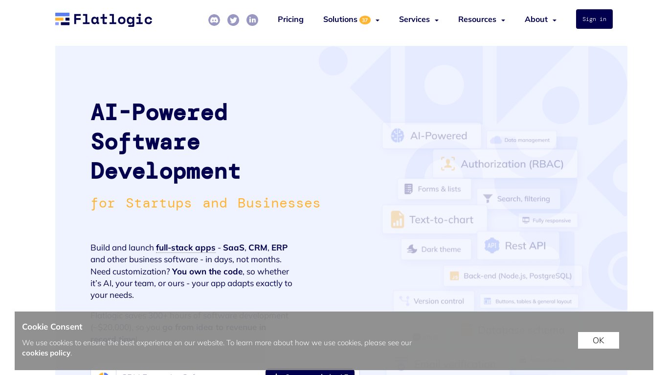 Flatlogic Landing page