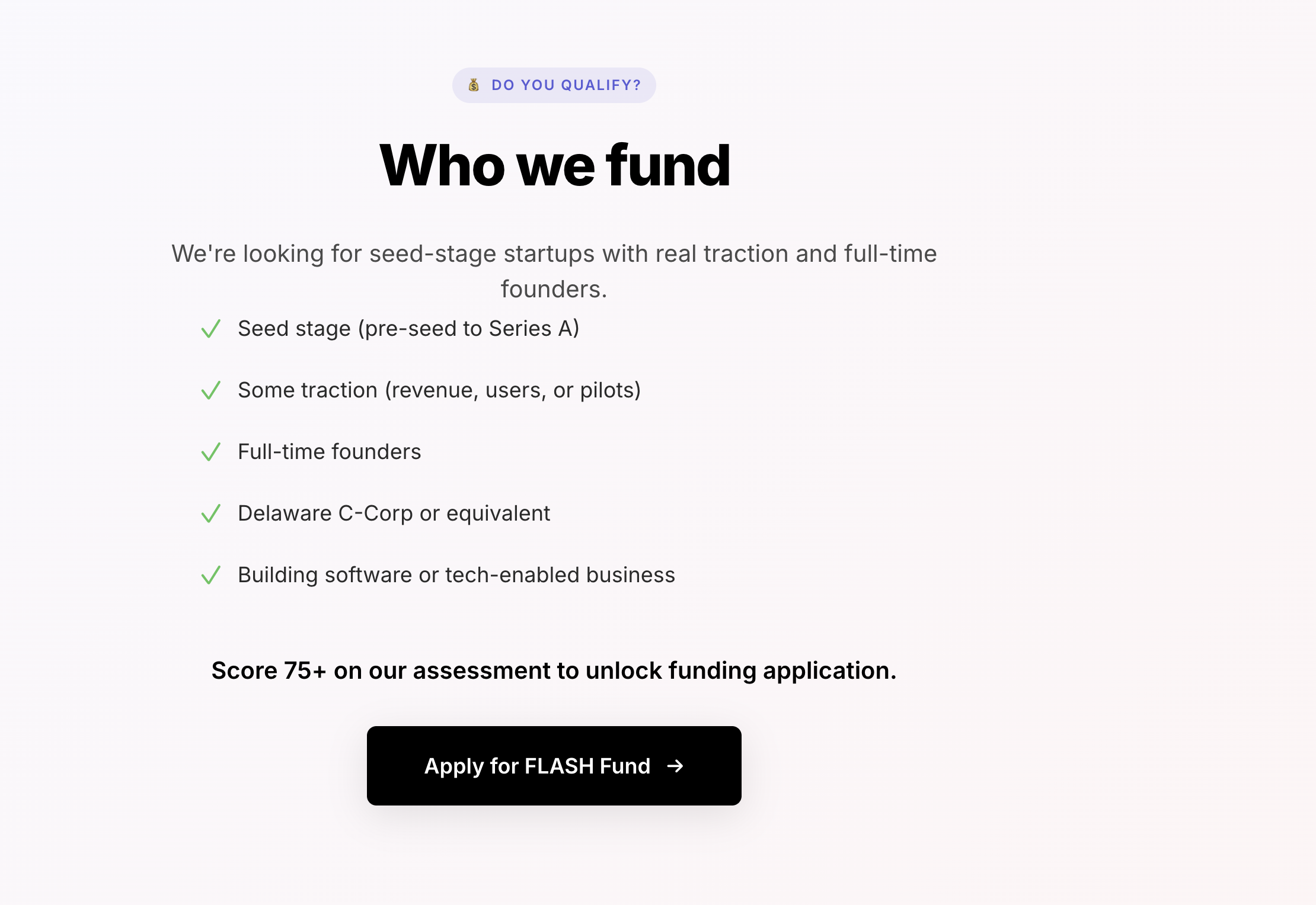 FLASH Intelligence Who We Fund