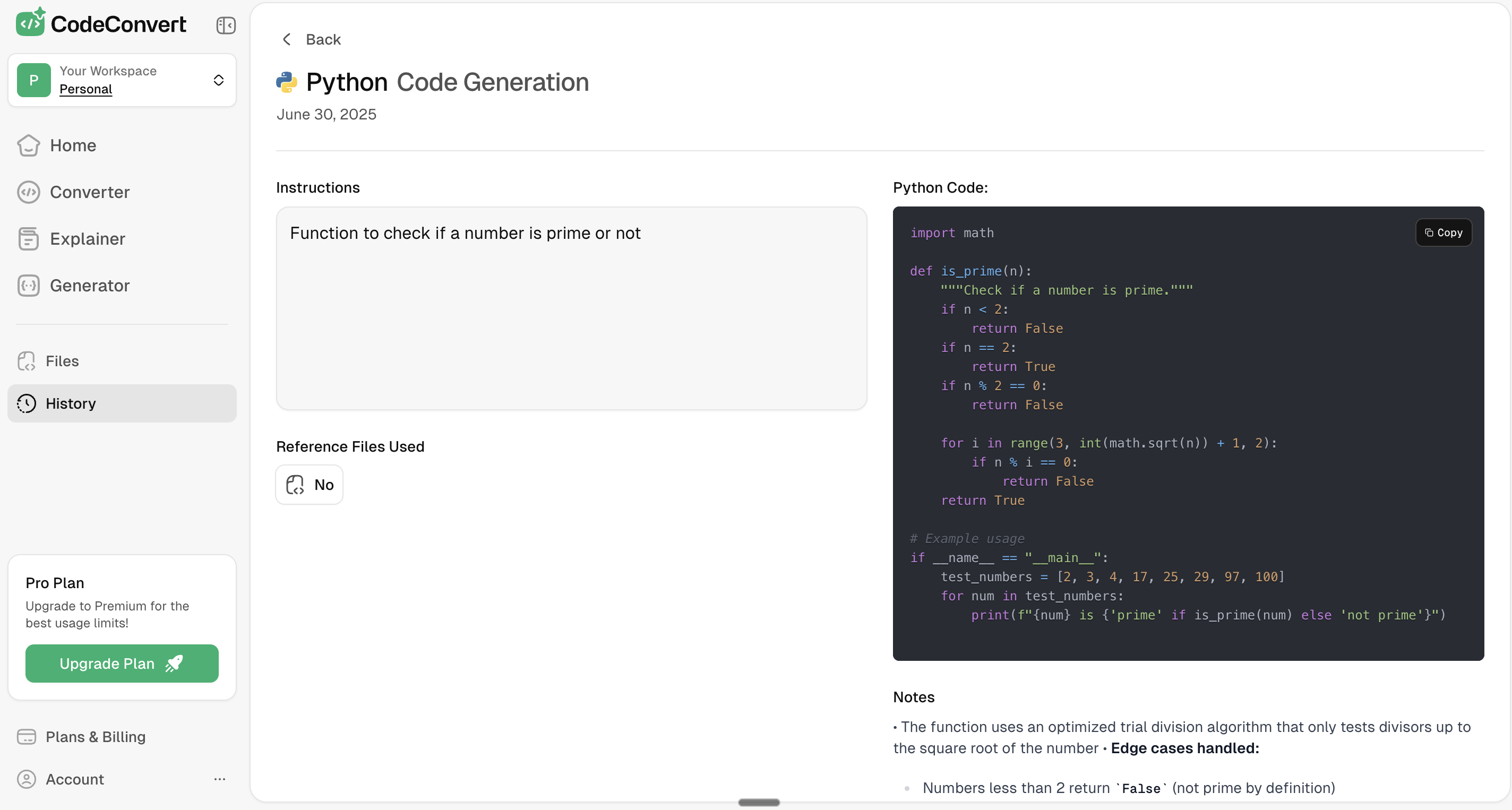 CodeConvert History