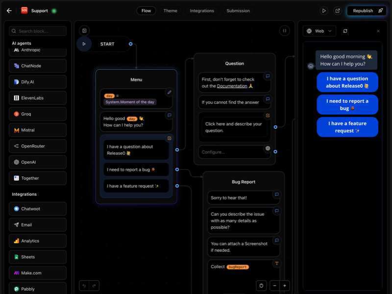 Release0 Flow editor