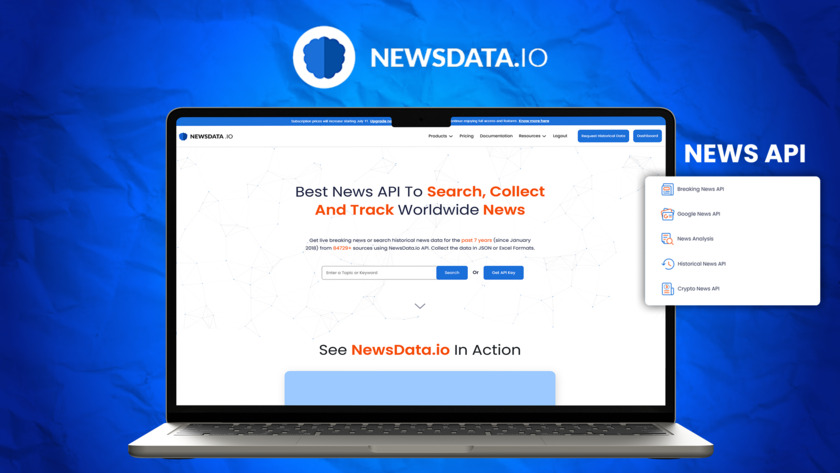 Newsdata.io Landing Page
