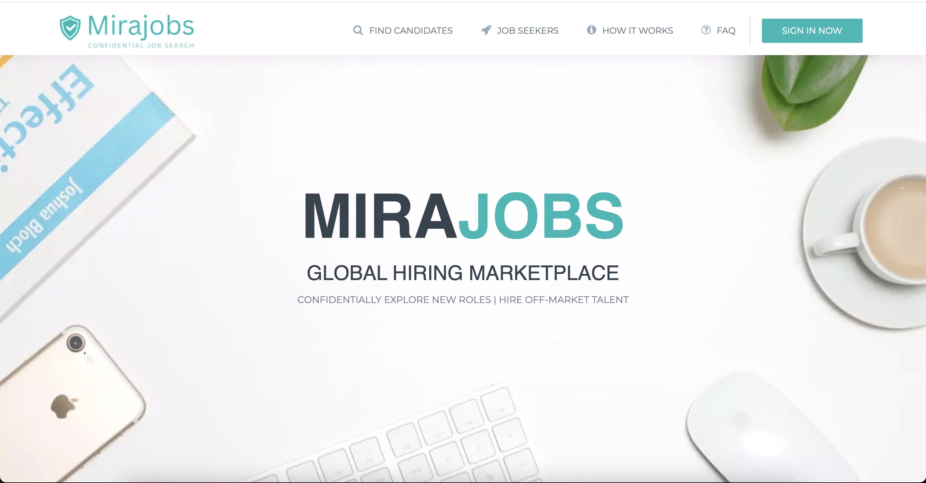 Mirajobs Main page